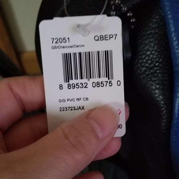 NWT Coach Campus Signature Coated Canvas Backpack F72051 Denim Charcoal - Picture 12 of 12